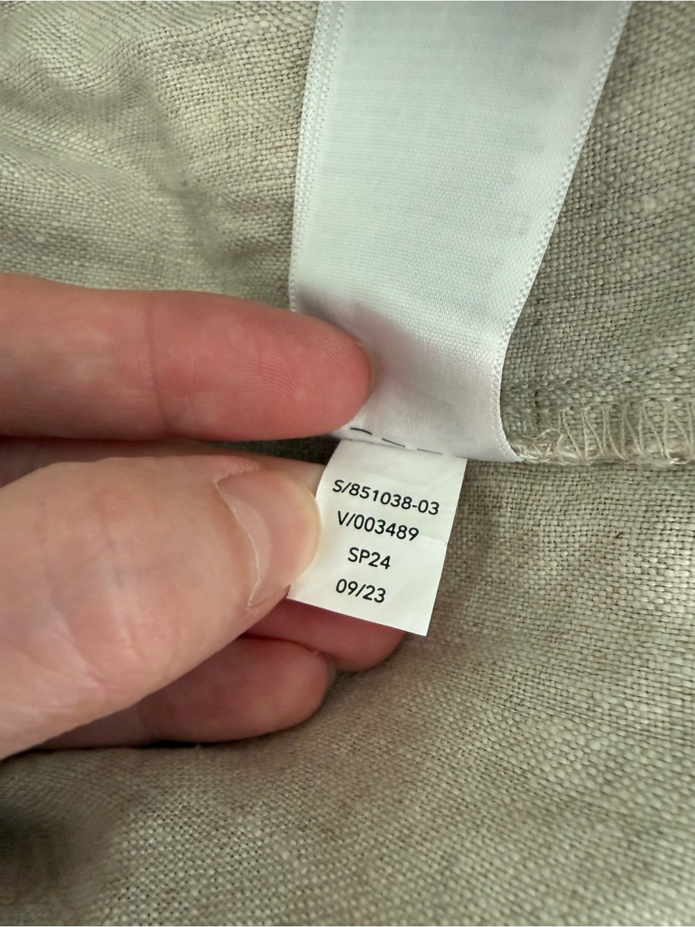 Athleta Retreat High Rise Wide Leg Linen Pants Natural Beige Women's XL - Picture 9 of 10